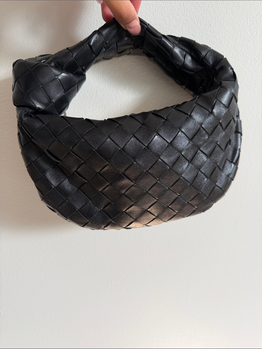 Bottega Veneta Black Intrecciato Crescent Hobo